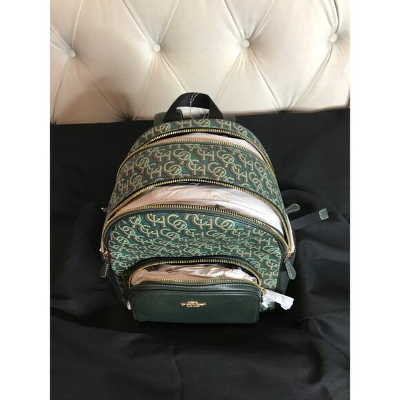 Coach Women's Court Backpack (Monogram Green) - Picture 12 of 15